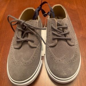 Janie and Jack toddler size 10 grey suede sneakers